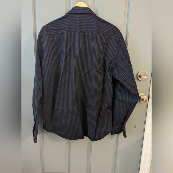 UNTUCKit Button Up Shirt Men's Long Sleeve XL Blue Stripes - Picture 5 of 5